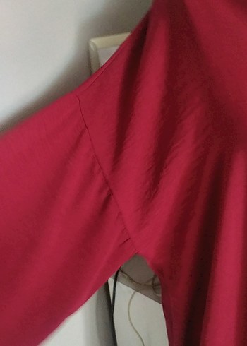 40 Beden bordo Renk Bordo Bohem Uzun Kollu Düğmeli Tunik