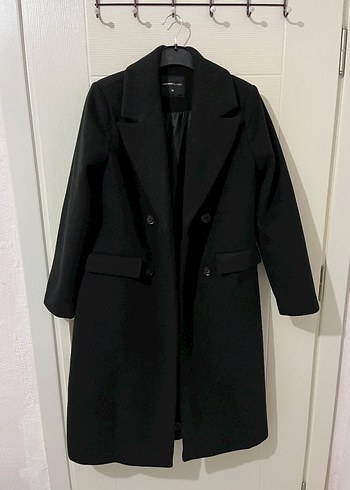 Siyah Klasik Kadın Kaban - Görsel 2