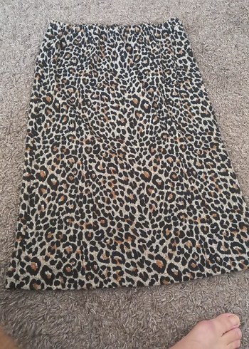 Leopar Desenli Kahverengi etek
