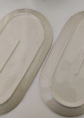 Beyaz Oval Servis Tabağı Seti - Görsel 2