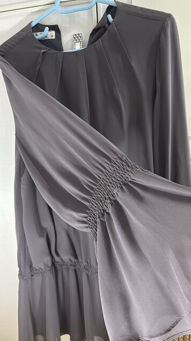 Gri Pilili Uzun Kollu Bluz - Görsel 2