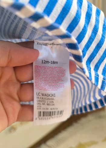 LC Waikiki Çizgili Fırfırlı Elbise