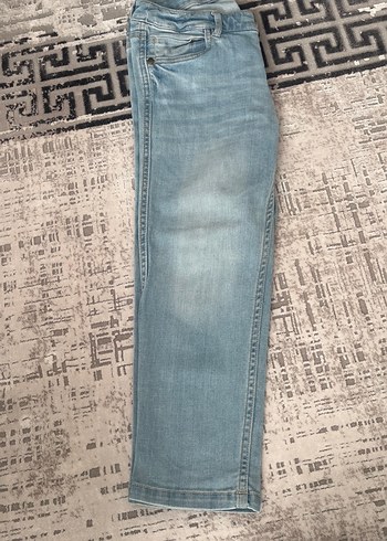 Kadın Mavi Midi Boy Kot Pantolon - Görsel 4