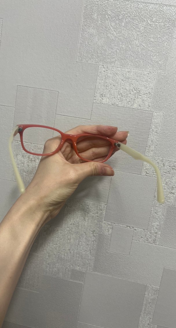 Şeffaf Krem Detaylı Kırmızı Kadın Gözlük - Görsel 4