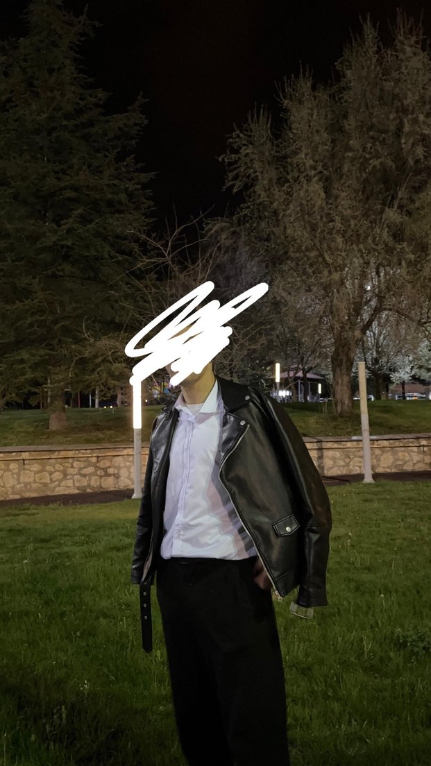 Pull&bear Erkek siyah deri ceket - Görsel 2