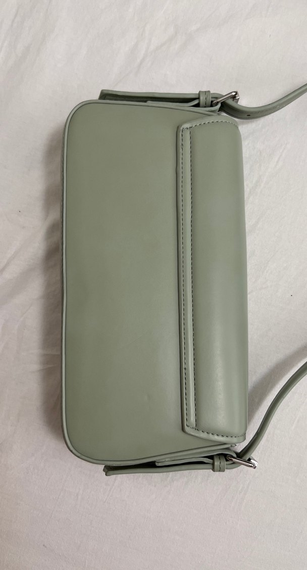 Yeşil Deri Kadın Omuz Çantası - Görsel 2