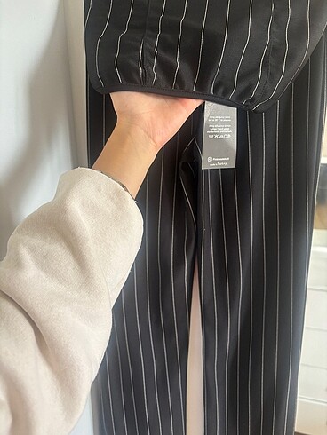 Trendyol & Milla Straplez üst düz paça pantolon takım