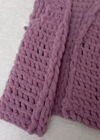 Kız Çocuk Lila Örgü Bohem Yelek el yapımı 5 6 7 8 9 yaşlara olur - Görsel 2