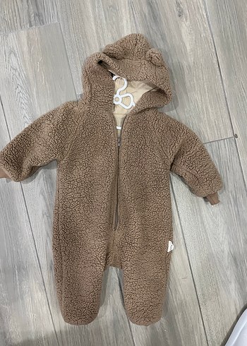 Kahverengi Bebek Peluş Tulumu Kapüşonlu - Görsel 3