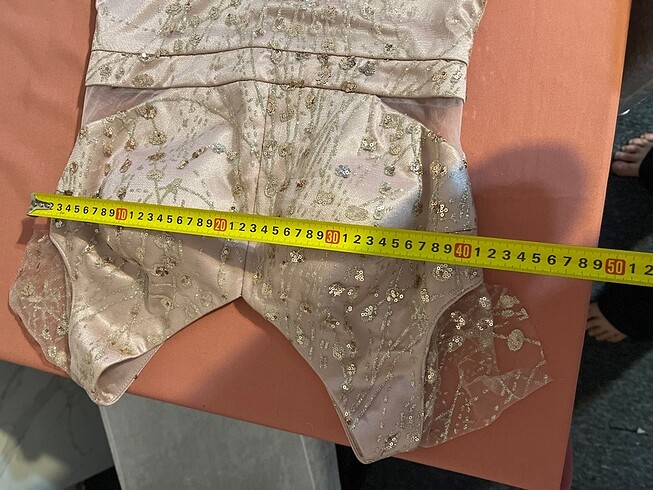 42 Beden ten rengi Renk Gıznon &gecce abiye bakır rengi