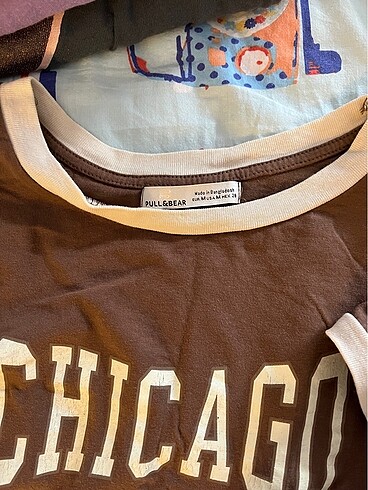 xs Beden kahverengi Renk Pull&Bear Tshirt