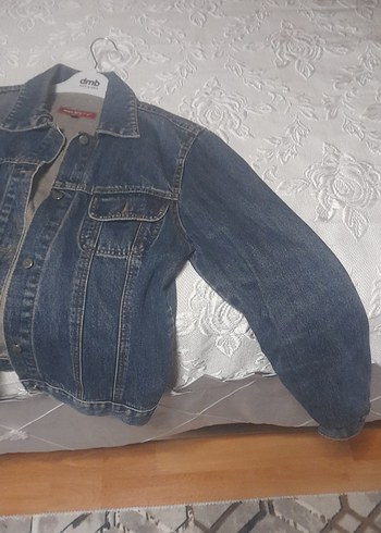 Düğmeli Mavi Kadın Denim Ceket - Görsel 2