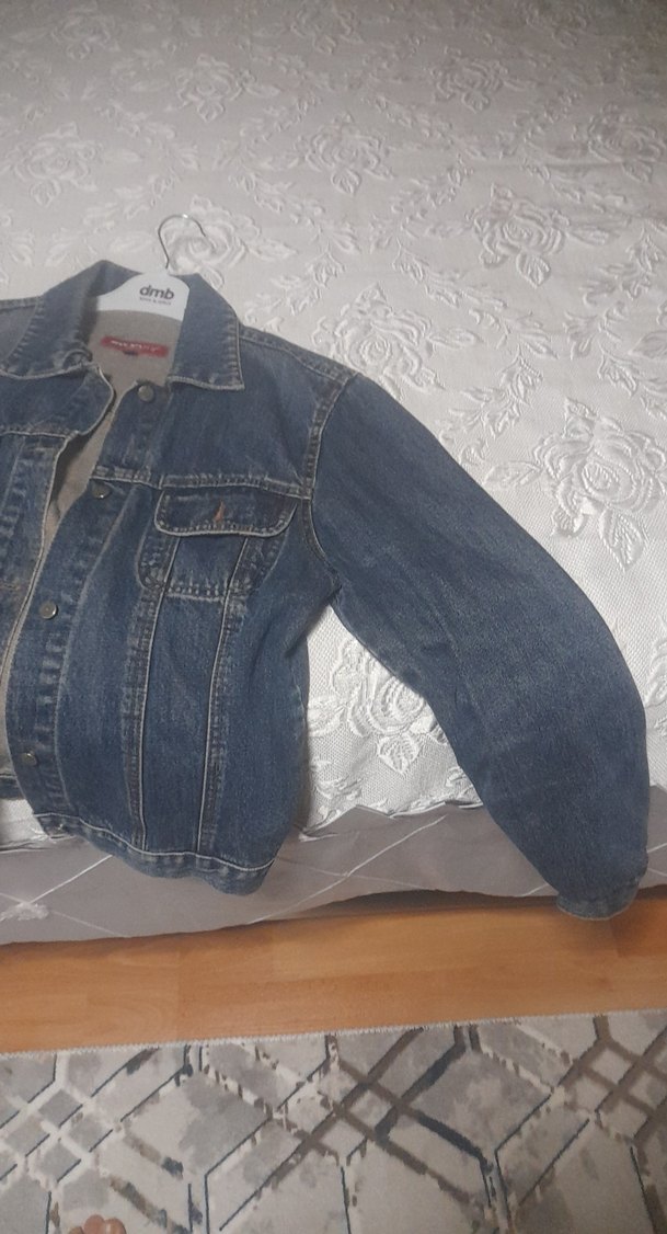 Düğmeli Mavi Kadın Denim Ceket - Görsel 2