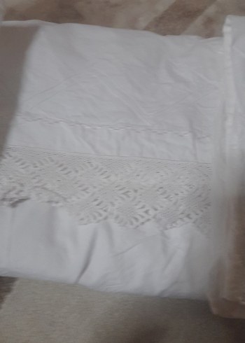 İşlemeli Beyaz Nevresim Takımı - Görsel 4