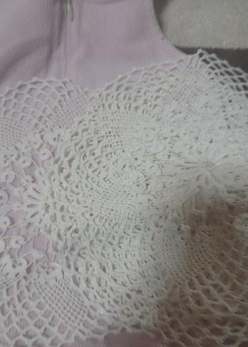 Beyaz El Örgüsü Dantel Masa Örtüsü - Görsel 2