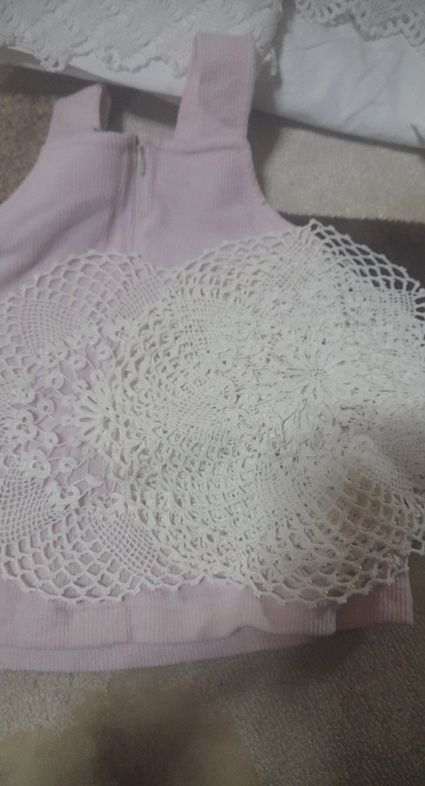 Beyaz El Örgüsü Dantel Masa Örtüsü - Görsel 3