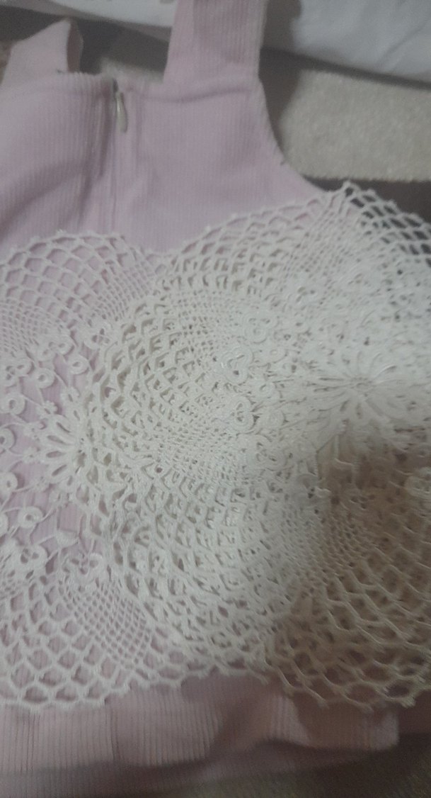 Beyaz El Örgüsü Dantel Masa Örtüsü - Görsel 2
