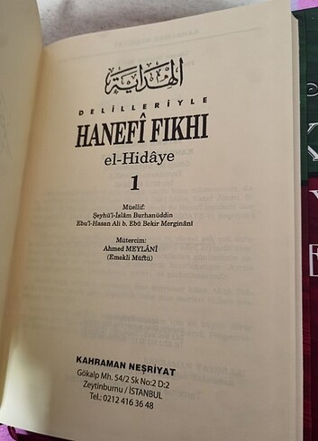 Beden Renk İslam Fıkhı El Hidaye Tercümesi 4 Cilt