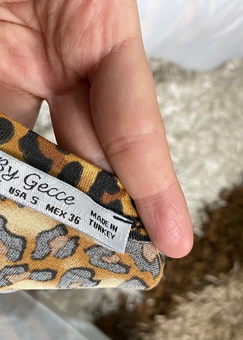 Kahverengi Leopar Desenli crop - Görsel 2