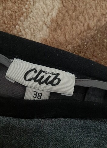 38 Beden gri Renk Beymen clup 38 beden klasik etek