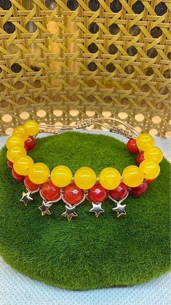 Galatasaray yıldızlı örgü bileklik