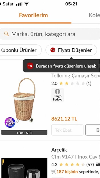 İkea hasır pazar arabası şeklinde çamaşır sepeti - Görsel 2