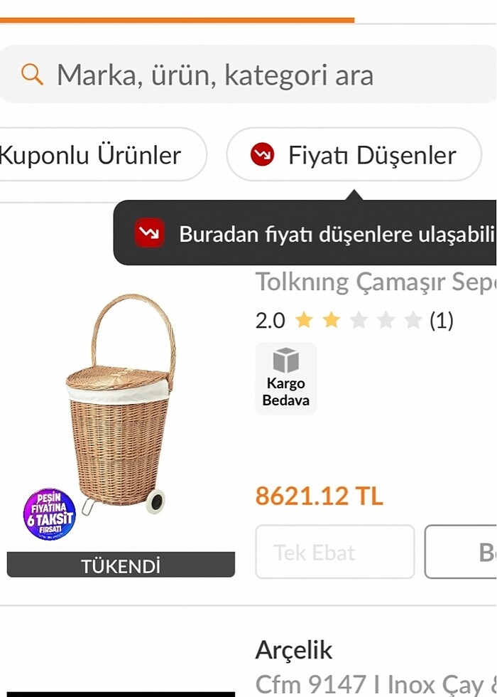 İkea hasır pazar arabası şeklinde çamaşır sepeti - Görsel 2