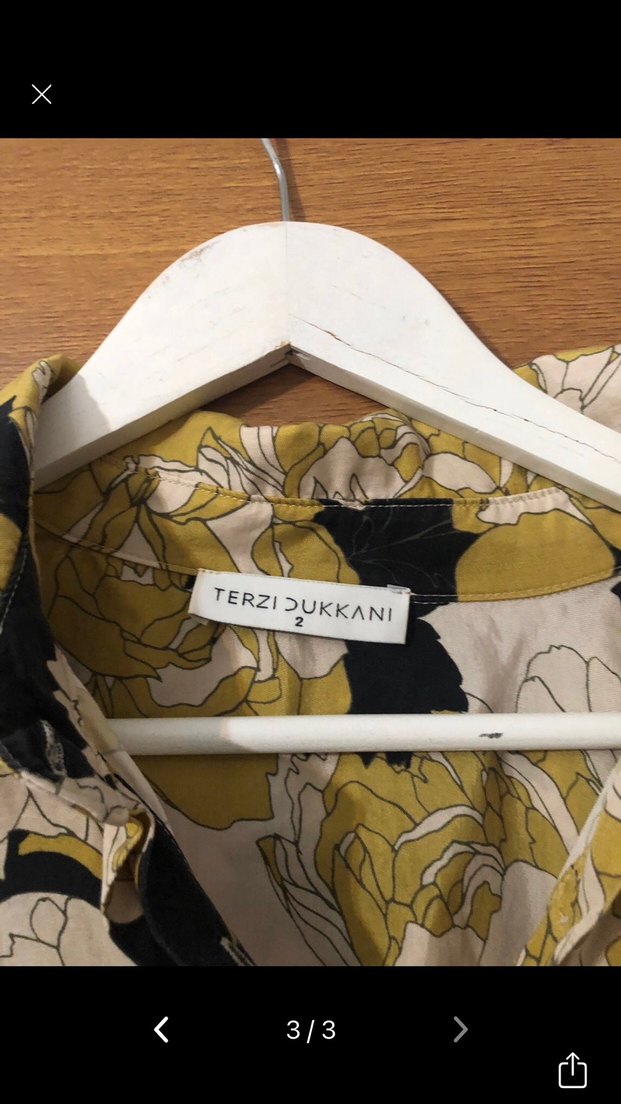 Terzi dükkanı Sarı Desenli Uzun Bohem Elbise - Görsel 3