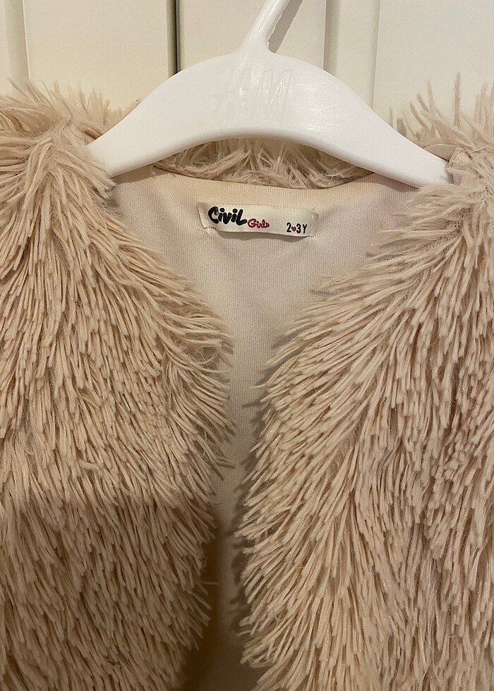 Kız çocuk kürk yelek - Görsel 2