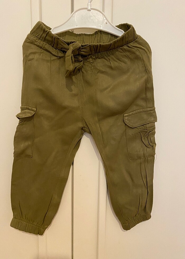 Kız çocuk ince kargocu tipi pantolon - Görsel 4