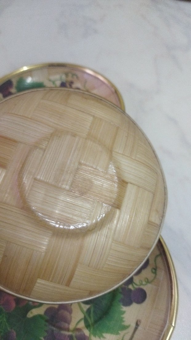 Mor Çiçek Desenli Tabak Seti bambu çerezlik vintage - Görsel 3