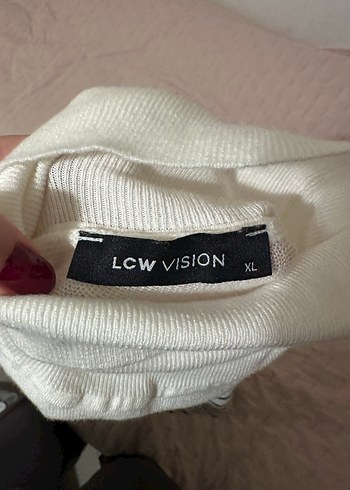 Beyaz Siyah Çizgili Balıkçı Yaka Kadın Kazak - Görsel 3