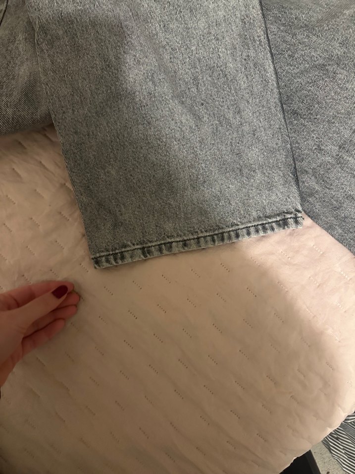 Gri Midi Boy Bol Kesim Denim Kadın Jean - Görsel 4