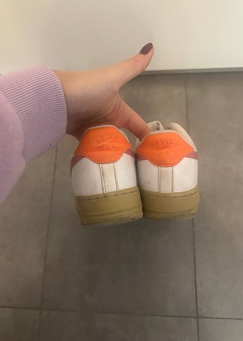 Nike Air Force Beyaz Pembe Platform Spor Ayakkabı - Görsel 3