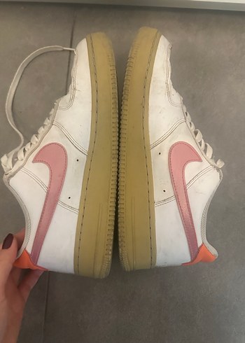 Nike Air Force Beyaz Pembe Platform Spor Ayakkabı - Görsel 6