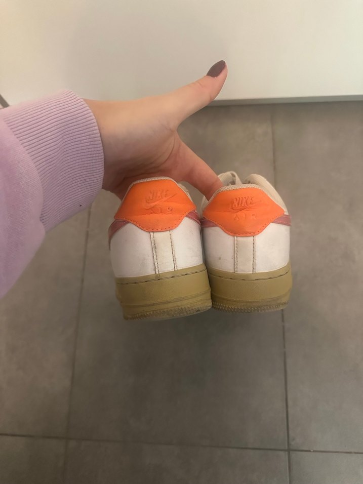 Nike Air Force Beyaz Pembe Platform Spor Ayakkabı - Görsel 3