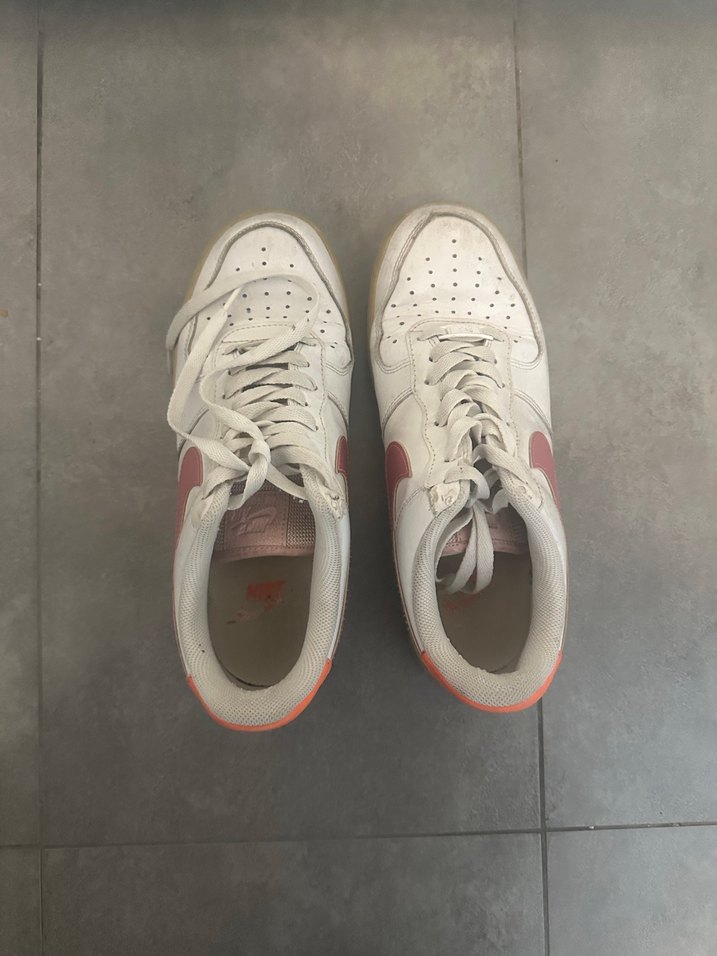 Nike Air Force Beyaz Pembe Platform Spor Ayakkabı - Görsel 2