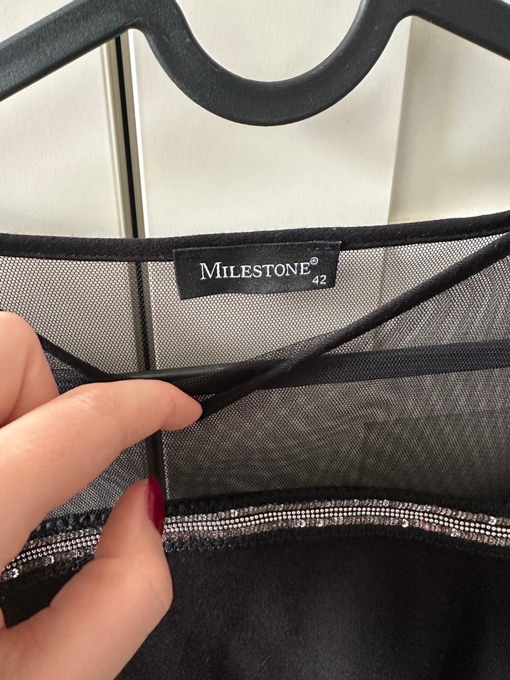 Gece Kıyafeti Siyah Transparan Goth Bluz - Görsel 3