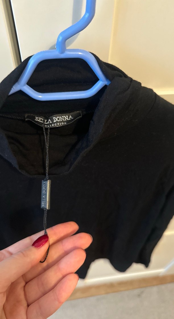 Siyah Kadın Boğazlı Uzun Kollu Triko - Görsel 3