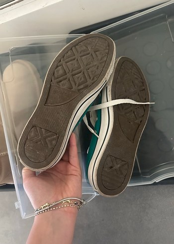 Yeşil Converse Kadın Spor Ayakkabı - Görsel 3