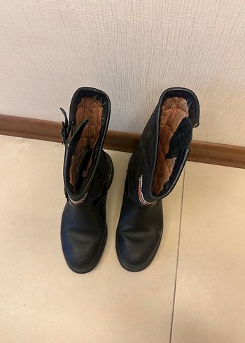 Harley Davidson Siyah Deri Tokalı Biker Bot - Görsel 4