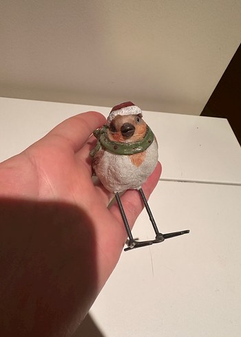 Kahverengi Yılbaşı Şapkalı Kuş Biblosu - Görsel 5