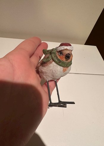 Kahverengi Yılbaşı Şapkalı Kuş Biblosu - Görsel 6