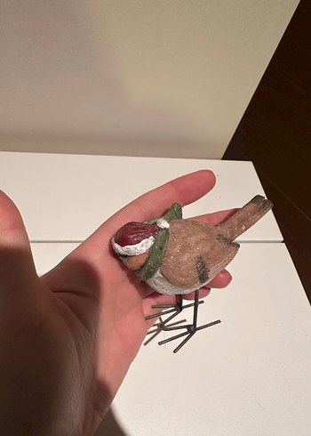 Kahverengi Yılbaşı Şapkalı Kuş Biblosu - Görsel 3