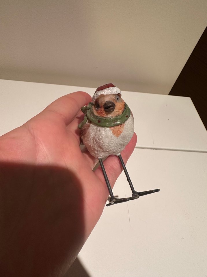 Kahverengi Yılbaşı Şapkalı Kuş Biblosu - Görsel 5