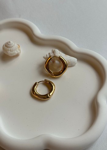 Altın Renk Mini Halka Küpe - Görsel 2