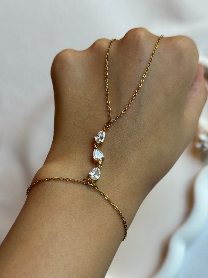 Minimalist Altın Renkli Taşlı Şahmeran - Görsel 2