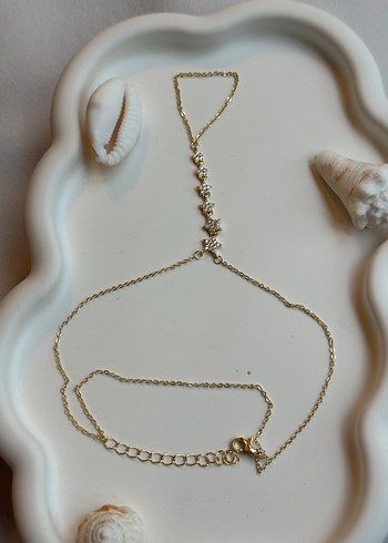 Zincir Detaylı Altın Renk Kadın Yıldızlı Şahmeran - Görsel 4