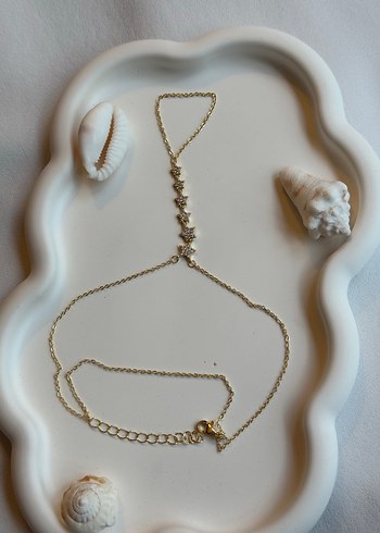 Zincir Detaylı Altın Renk Kadın Yıldızlı Şahmeran - Görsel 3