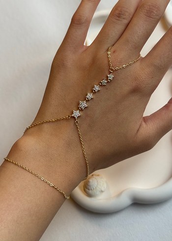 Zincir Detaylı Altın Renk Kadın Yıldızlı Şahmeran - Görsel 2